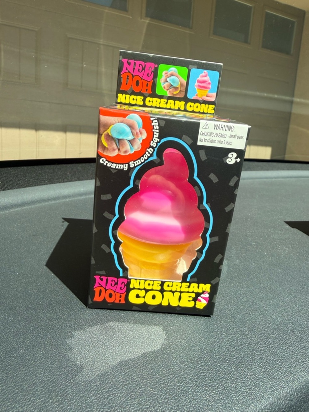 Nice Cream Cone Pink & Yellow Squishy Sensory Toy